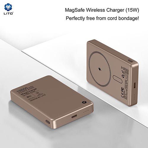 (PRICE w/o GST) - LITO WIRELESS PORTABLE MAGSAFE CHARGER 10000Mah SET (SG DELIVERY $1.99)