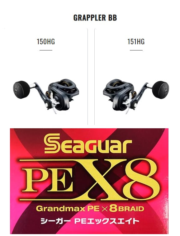 Shimano Grappler BB reel + Seaguar PEX8 Combo