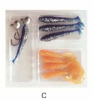 (PRICE w/o GST) - Pro Trust - PT-9050  LIGHT GAME WORM SET AJI MEBARU C (SHAD GRAB)